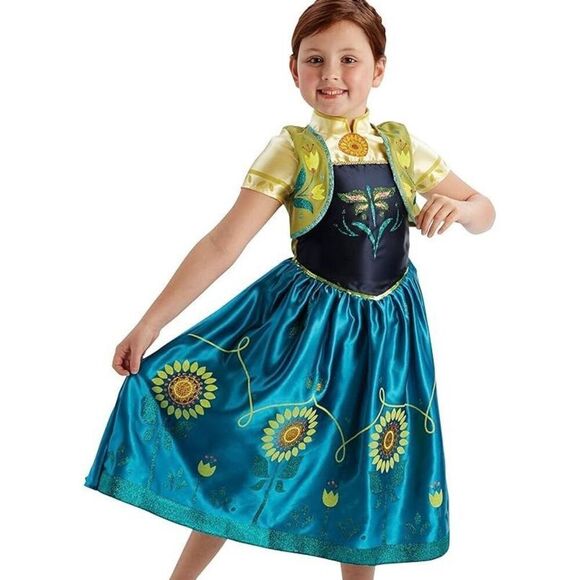 Disney Store Girls 7-10 Anna Dress from Frozen Fever - Picture 3 of 8